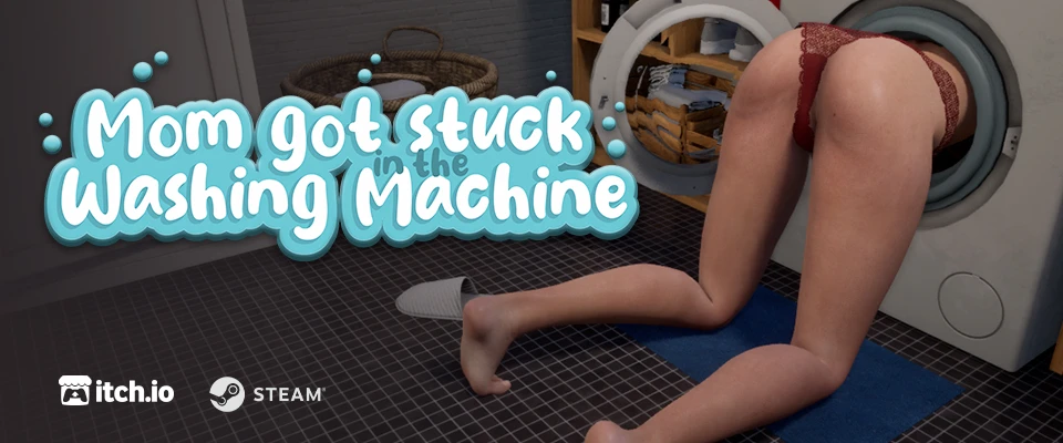 Mom got stuck in the washing machine